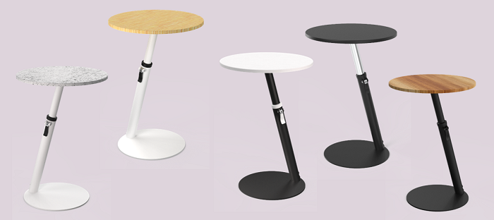 Movable height adjustable side table